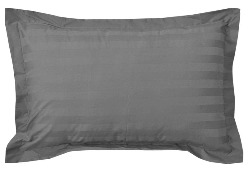 Kuber Industries otton Luxurious Satin Striped Pillow Cover|Ideal 17x27 Inch Size|Soft & Smooth Cotton|Pack of 2 (Grey)-CTKTC040327 - Image 4