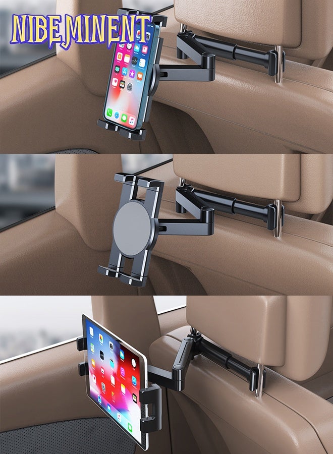 NIBEMINENT Tablet Holder for Car,ipad Car Holder Back Seat,Road Trip Essentials for Kids or Adults,Suitable for 4-12.9" Devices, Tablet Stand,Adjustable Distance,Rotating Screen - Image 2