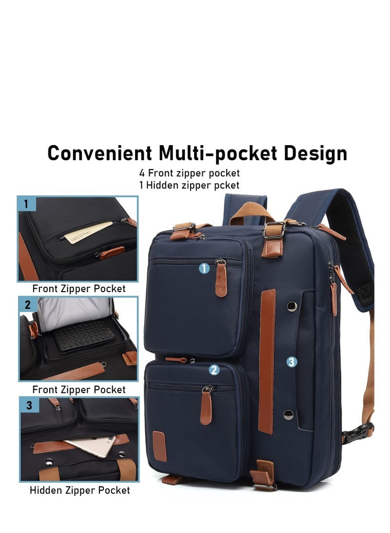 Captaintech Laptop Bag Convertible Backpack Bussiness Office Briefcase Shoulder Bag Messenger Bag Computer and Tablet Carrying Case for Men and Women Work School Travel - Image 2