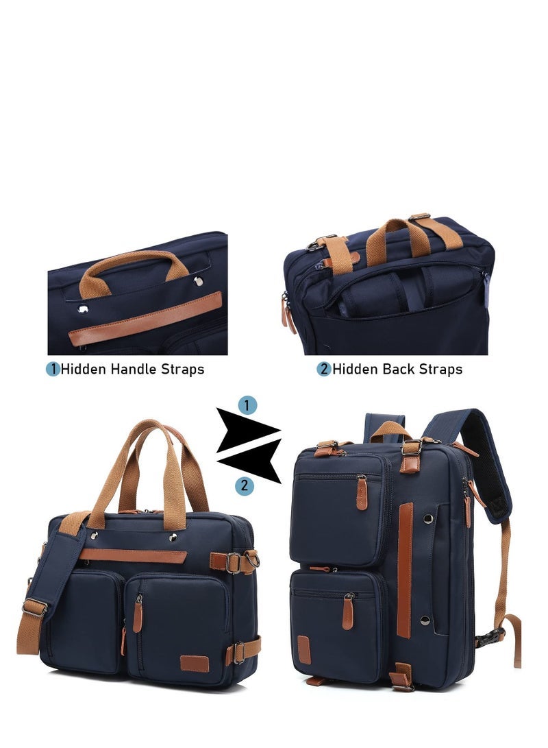 Captaintech Laptop Bag Convertible Backpack Bussiness Office Briefcase Shoulder Bag Messenger Bag Computer and Tablet Carrying Case for Men and Women Work School Travel - Image 3
