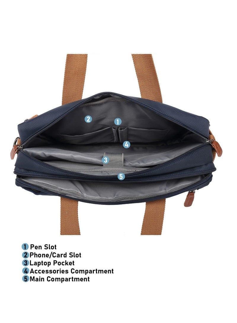 Captaintech Laptop Bag Convertible Backpack Bussiness Office Briefcase Shoulder Bag Messenger Bag Computer and Tablet Carrying Case for Men and Women Work School Travel - Image 4