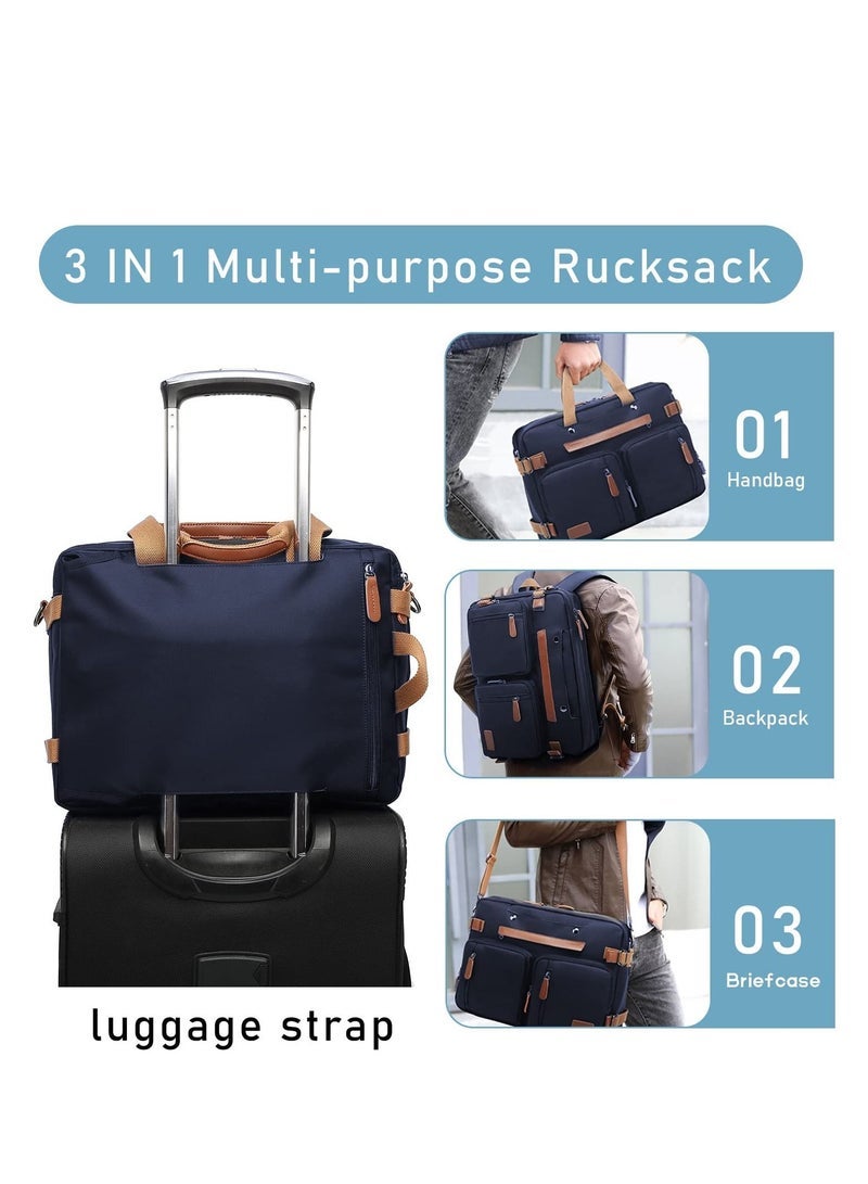 Captaintech Laptop Bag Convertible Backpack Bussiness Office Briefcase Shoulder Bag Messenger Bag Computer and Tablet Carrying Case for Men and Women Work School Travel - Image 5