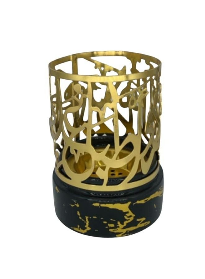 Charcoal and incense burner gold/black - Image 2