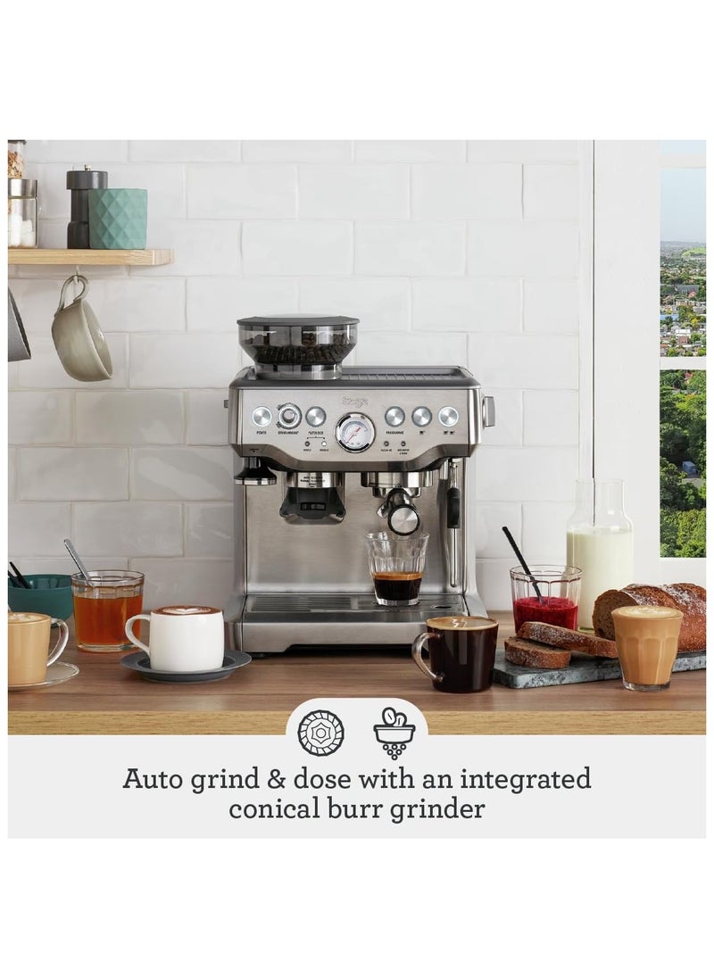 The Barista Express - Bean to Cup Coffee Machine with Grinder and Milk Frother, Brushed Stainless Steel - UAE Version, 2 Year Warranty - pzsku/Z84D13096E808F4DDCE90Z/45/_/1736335872/a1b68acd-e662-4587-95d0-094a4c9151ac