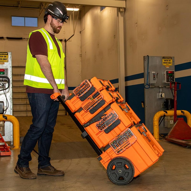 Klein Tools 65400 KNECT 15-Piece Pass Through Socket Set, SAE Impact Socket Set with MODbox Case, Sockets, Bits, Accessories and 3/8-Inch Drive Adapter - Image 4