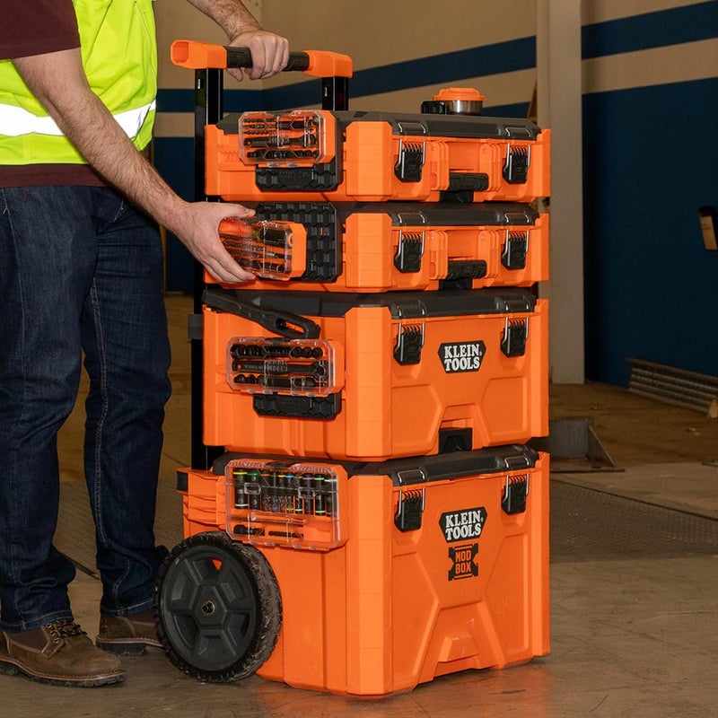 Klein Tools 65400 KNECT 15-Piece Pass Through Socket Set, SAE Impact Socket Set with MODbox Case, Sockets, Bits, Accessories and 3/8-Inch Drive Adapter - Image 5