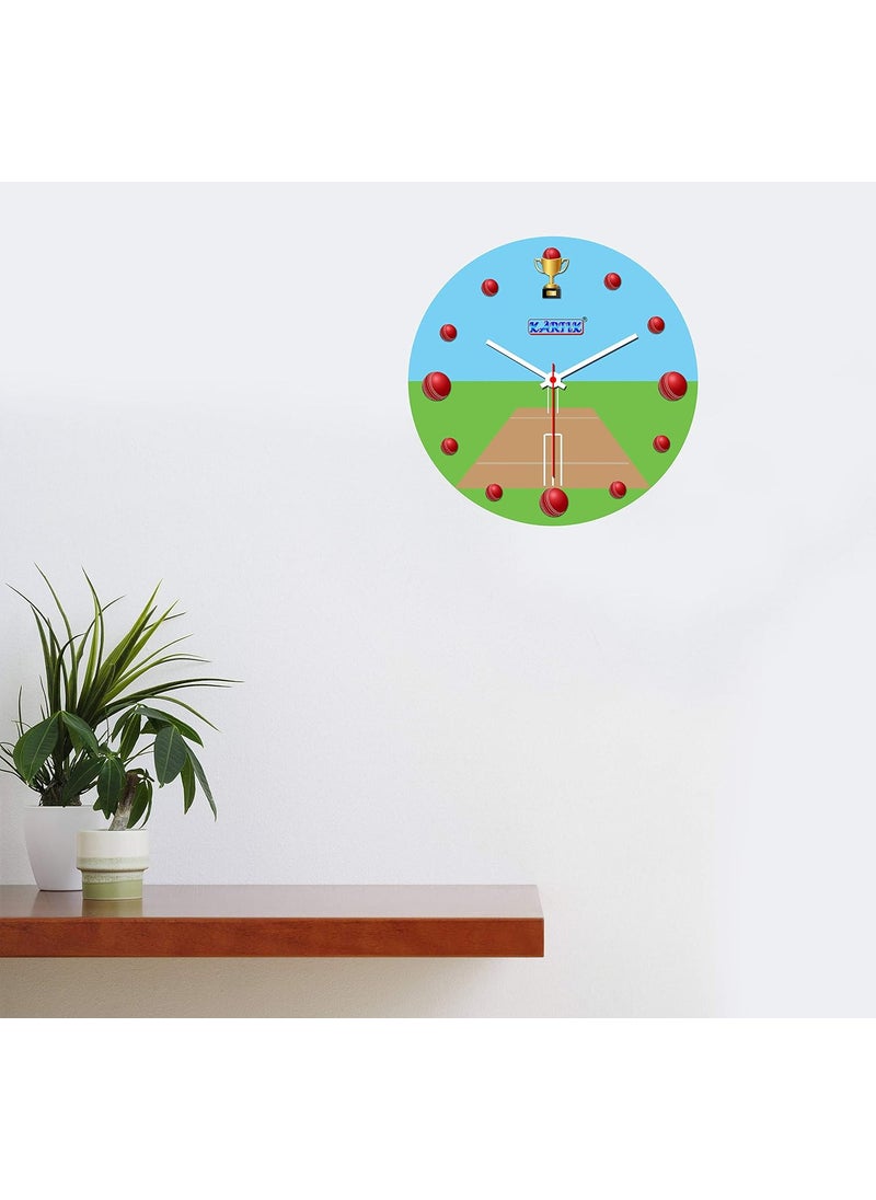 KARTIK KARTIK Wood Print Wall Clock for Home/Living Room/Bedroom/Kitchen and Office (Multicolor, 11X11 Inches)  - Image 2