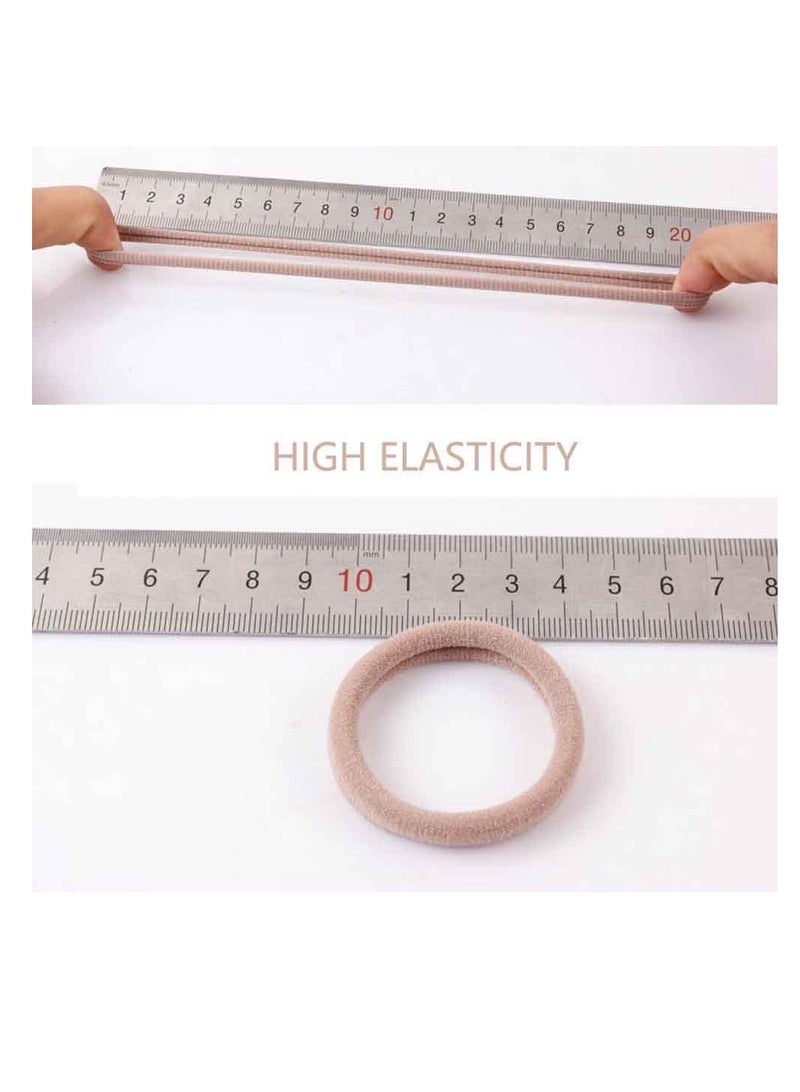 Loquat 100pcs Thick Multicolor Hair Ties, Perfect for Ponytail Holders for Women and Girls, Match All Hair Styles. - Image 4