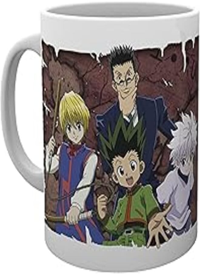 ABYstyle ABYstyle Hunter x Hunter Group Ceramic Coffee Tea Mug 10 oz. Featuring Gon, Kirua, Kurapika, and Leorio Anime Manga Drinkware Home Essentials Gift 
