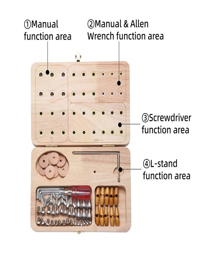 U Tag It Wooden Pegboard for Finger Dexterity, Upgraded 36-Hole Wooden Hand Therapy Peg Board with Multifunctional Test Kit, Occupational Therapy Toys to Improve Fine Motor Skills and Hand-Eye Coordination - Image 3