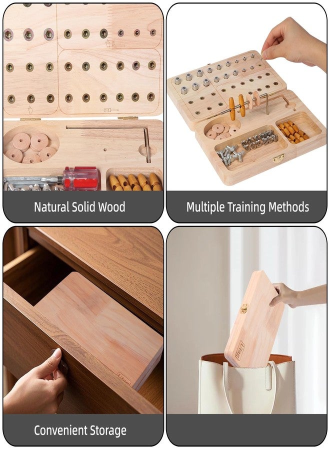 U Tag It Wooden Pegboard for Finger Dexterity, Upgraded 36-Hole Wooden Hand Therapy Peg Board with Multifunctional Test Kit, Occupational Therapy Toys to Improve Fine Motor Skills and Hand-Eye Coordination - Image 5