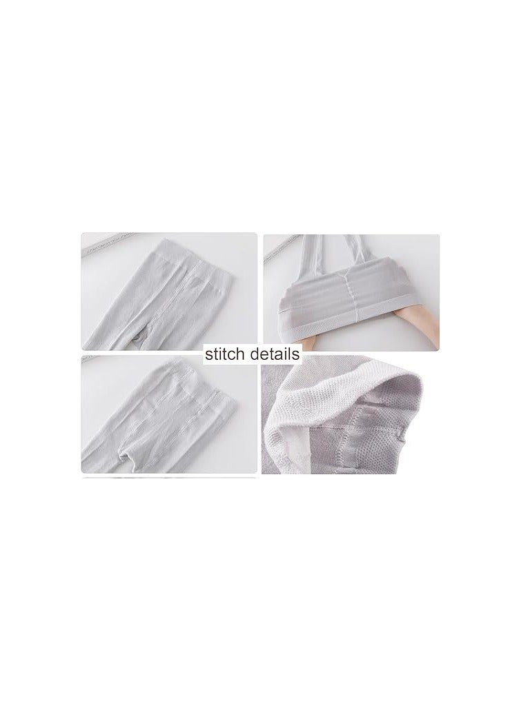 تيكتات بيبي برباط ساحر - حزمة من 4 جوارب صيفية من خليط القطن الشفاف للأطفال، تصميم أنيق من الدانتيل الشبكي، قماش مهوى قابل للتنفس، ليجنغز مرنة مزودة بأقدام للفتيات من عمر 2-4 سنوات. - Image 2