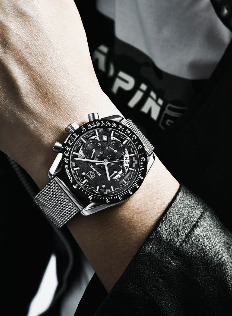 BENYAR Watches for Men Watch Quartz Luxury Stainless Steel Water Resistant Chronograph Watch 5120 - Image 3