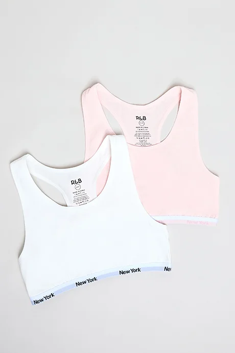 R&B 2 Pack Printed Waistband Sports Bras