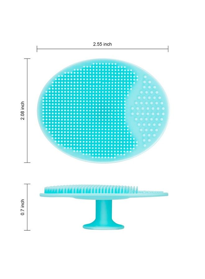 JEXCULL مجموعة من 4 قطع من فرشاة تنظيف الوجه الناعمة المصنوعة من السيليكون من جيكسكول، مقشر للوجه، وسادة مسام لإزالة الرؤوس السوداء وحب الشباب، فرشاة غسل الوجه لتنظيف البشرة بعمق - Image 3