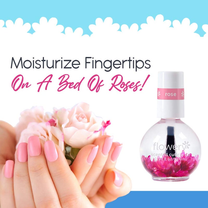 Flowery Rose Scented Cuticle Oil, 0.5 oz, 1 Pack - Image 2