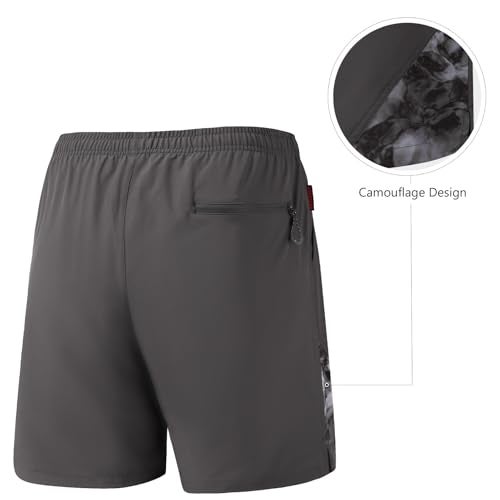 BASSDASH Mens 7 Fishing Shorts UPF 50 Lightweight Water Resistant Quick Dry for Hiking with Zipper Pocket FP06M - Image 3