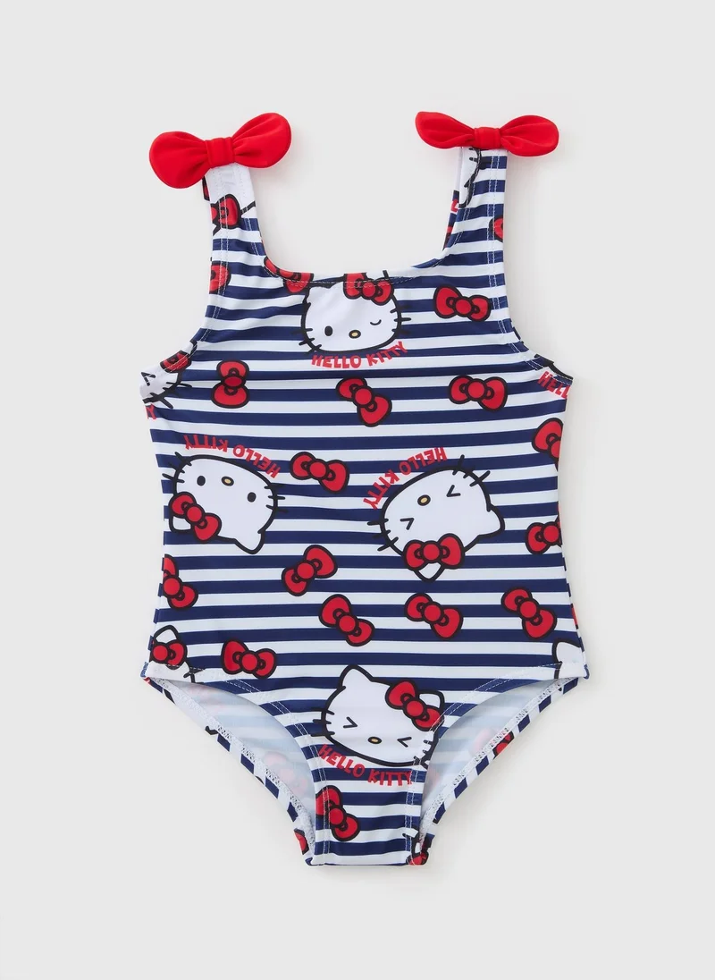 Matalan Hello Kitty Navy Stripe Swimsuit