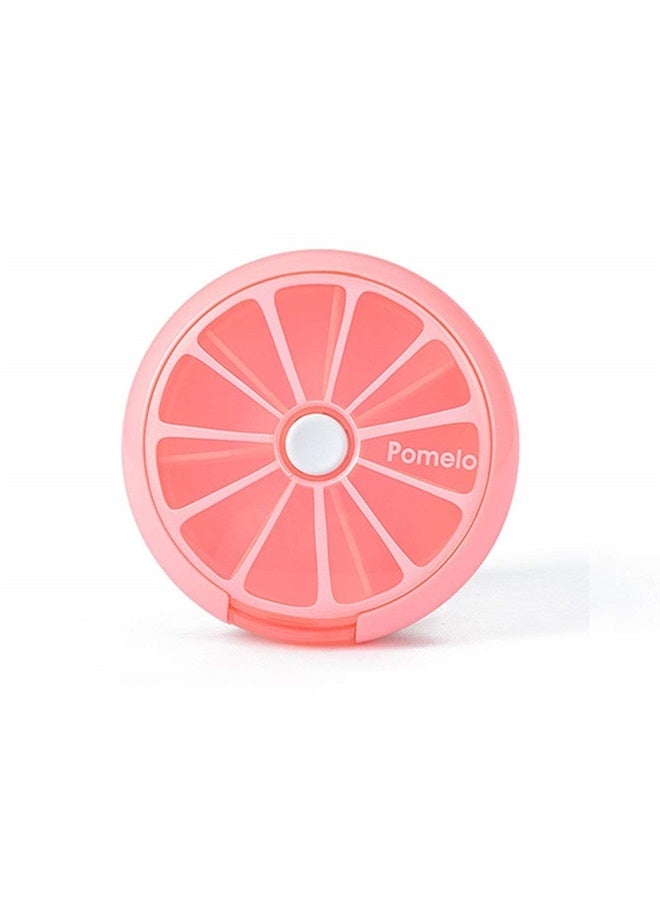 INVODA Pill Cases Pill Box Weekly 3 Times 7 Compartments Large Medicine Pill Organizer (Pomelo 1PCS) - Image 1