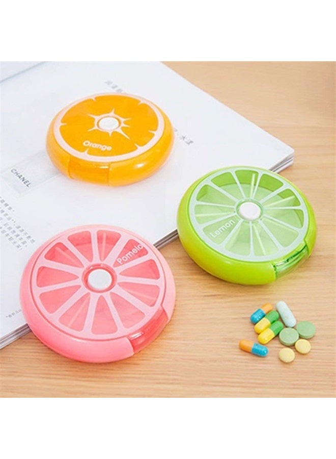 INVODA Pill Cases Pill Box Weekly 3 Times 7 Compartments Large Medicine Pill Organizer (Pomelo 1PCS) - Image 3