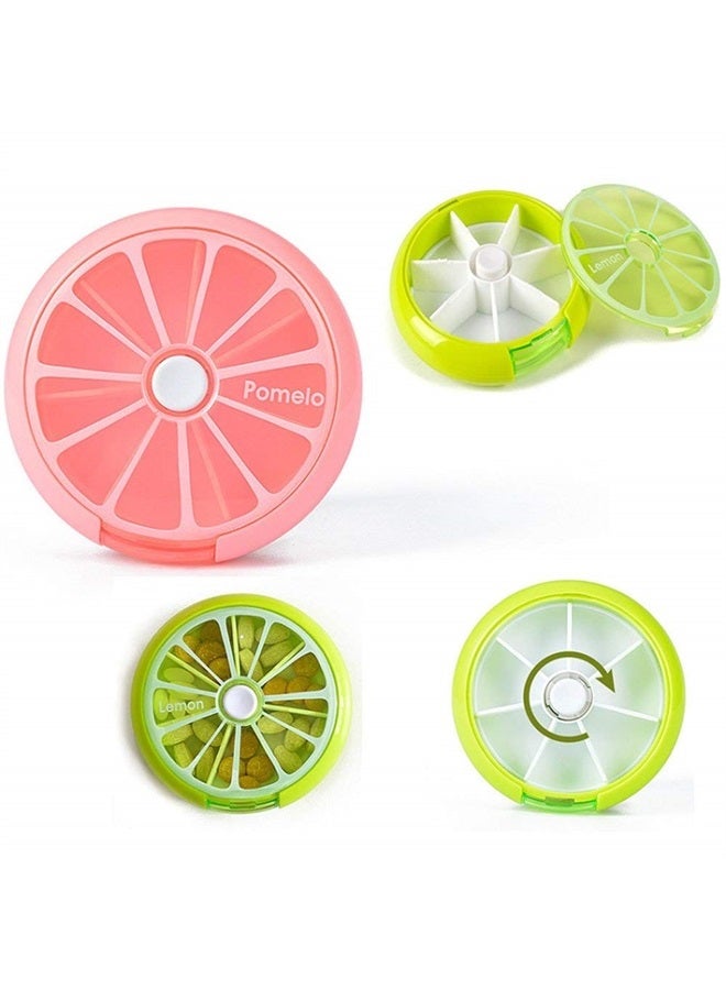 INVODA Pill Cases Pill Box Weekly 3 Times 7 Compartments Large Medicine Pill Organizer (Pomelo 1PCS) - Image 2