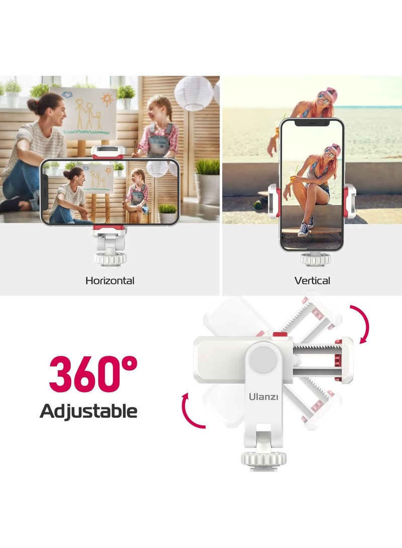 يولانزي حامل هاتف ULANZI ST-06S بمشبك 360 درجة مع حذاء بارد مزدوج لتصوير الفيديو للهواتف الذكية المحمولة - Image 4