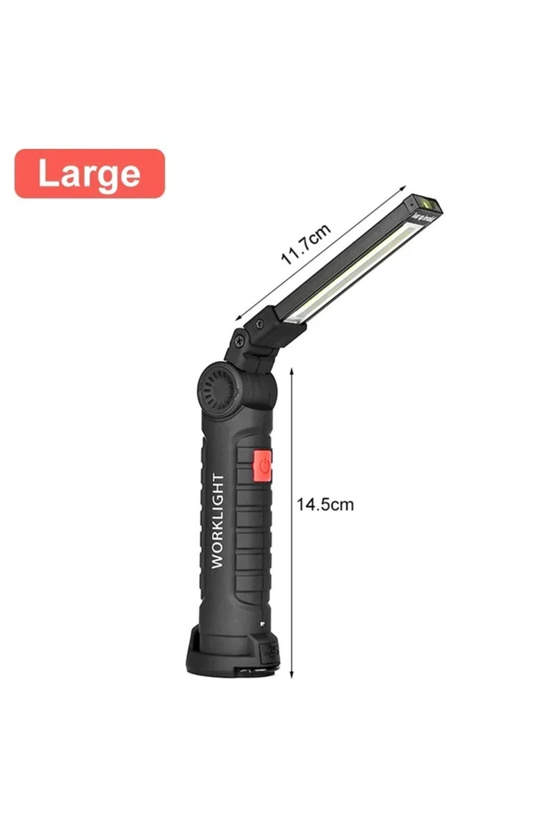 Large-1PCS Multifunctional Folding Work Light Portable Camping Light USB Rechargeable Flashlight Wit