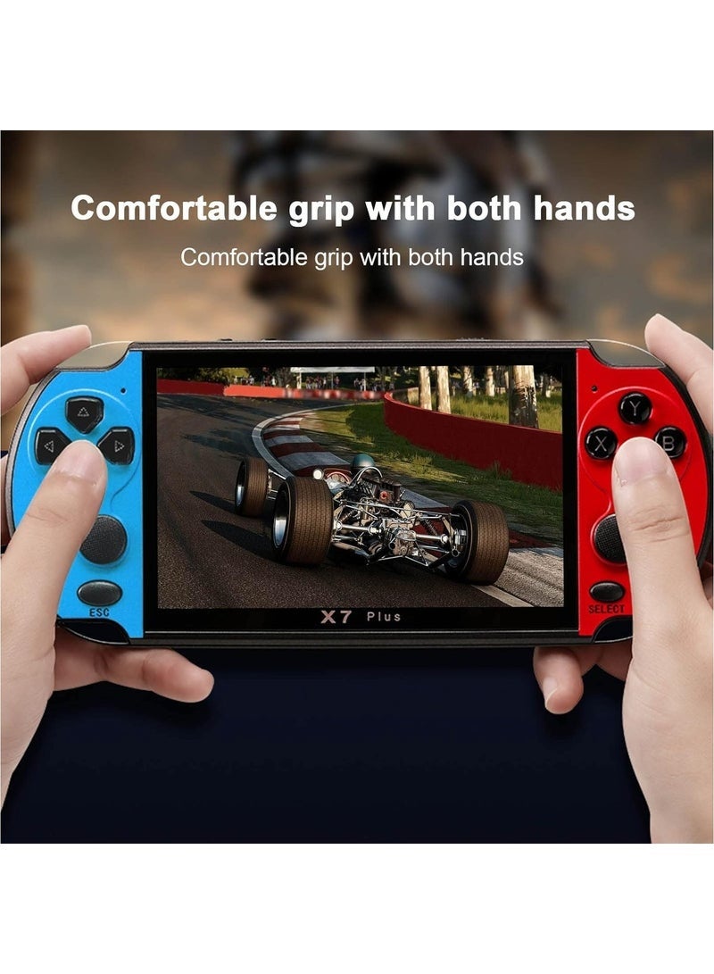 SMARTX X7 Plus 5.1" Portable Handheld Game Console, 1000+ Built-in Retro Games, Dual Joysticks, 8GB Storage, MP5 Multimedia Player, TV Output Support – Portable Gaming for Kids & Adults - Image 5
