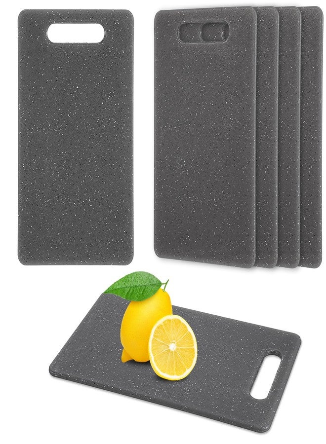 Mekueeex 6 Pcs Plastic Cutting Boards, Small Rectangular Cutting Board Set, Granite Color, Injection Molded Polypropylene (PP), 10 x 6 Inches, Dishwasher Safe, Space Saving, For Fruits - Image 1
