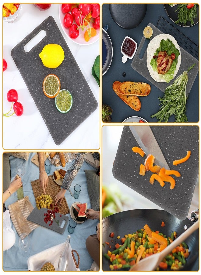 Mekueeex 6 Pcs Plastic Cutting Boards, Small Rectangular Cutting Board Set, Granite Color, Injection Molded Polypropylene (PP), 10 x 6 Inches, Dishwasher Safe, Space Saving, For Fruits - Image 5