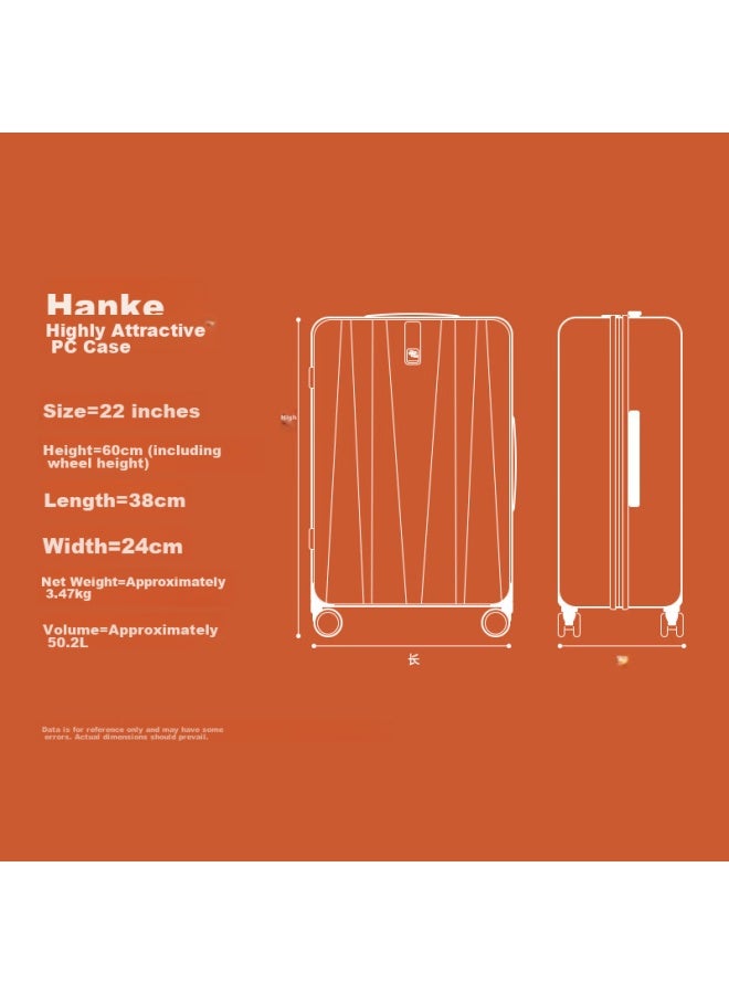 Hanke حقيبة سفر للرجال والنساء، حقيبة سفر بسعة كبيرة تزيد عن 50 لتر، 22 بوصة أبيض عاجي قفل بكلمة مرور، نسخة مطورة - Image 3