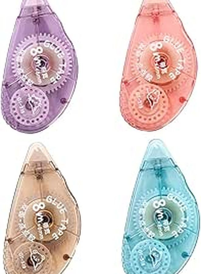 Dual Sided Correction Tapes 4 Pack Mixed Colors Practical Study Office Supplies - Image 1