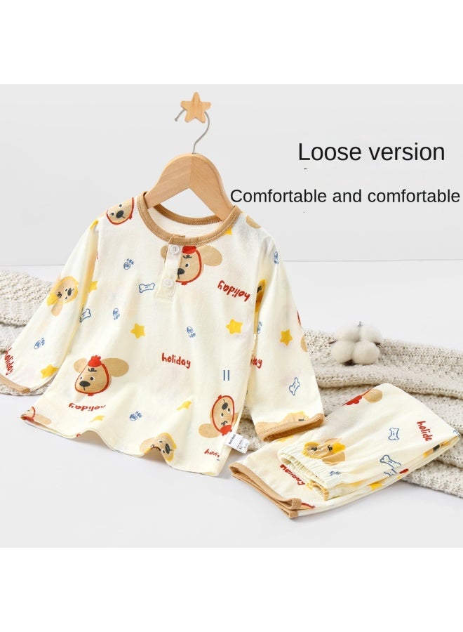 Badibadi Autumn Seven-sleeve Homewear Set】early Autumn Boys' Pajama Set, Air-conditioning Sleepwear For Infants And Toddlers - Image 4