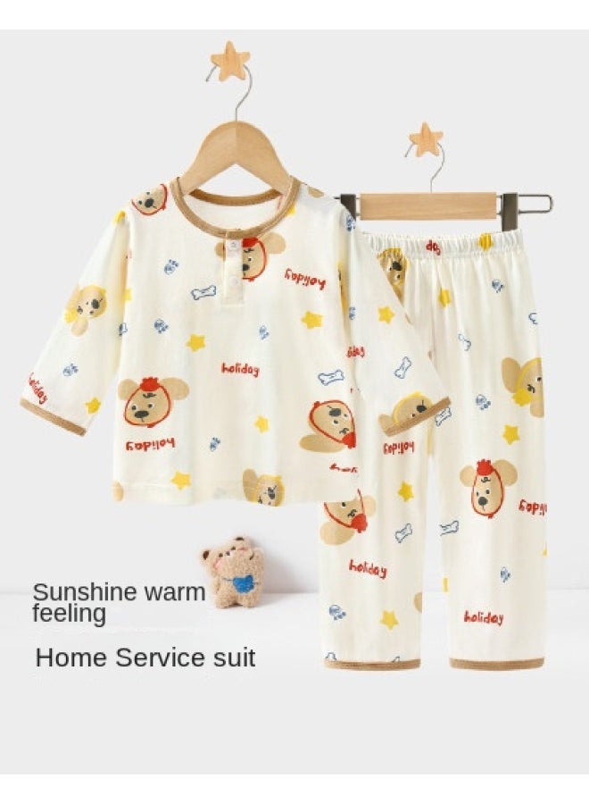 Badibadi Autumn Seven-sleeve Homewear Set】early Autumn Boys' Pajama Set, Air-conditioning Sleepwear For Infants And Toddlers - Image 1