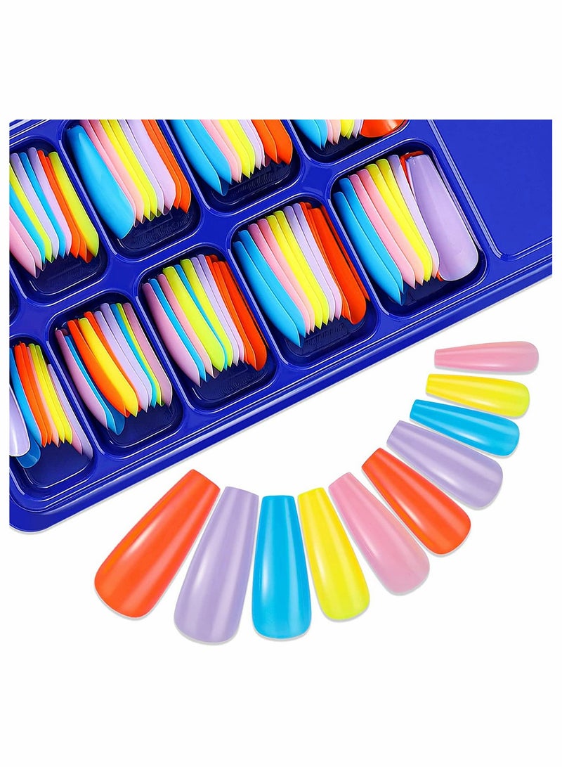 Excefore 100 Pieces Artificial Fake Nails With Box - Image 1