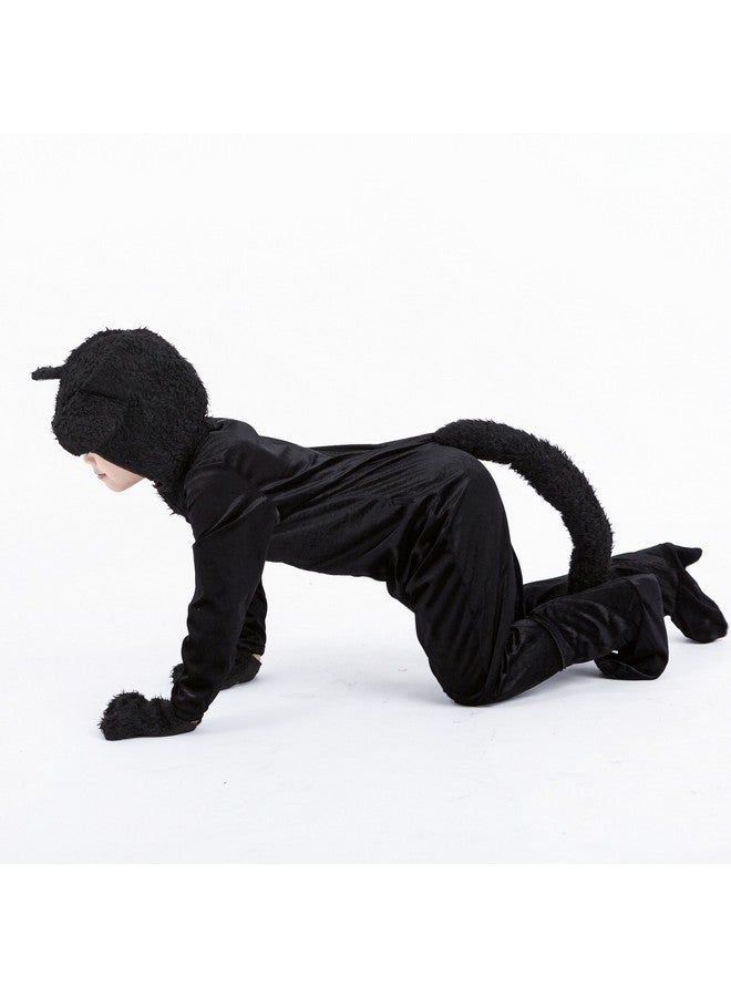 Cuteshower Black Cat Costume For Kids Halloween Dress Up Costumes Boys Animal Jumpsuit 6-7 Years - Image 5