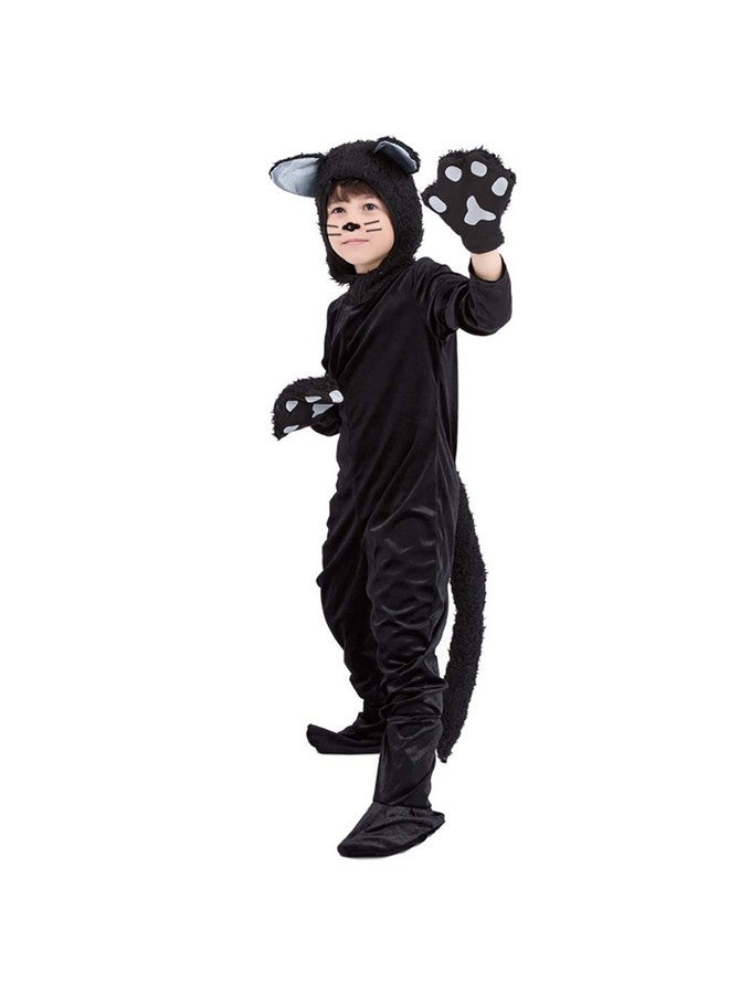 Cuteshower Black Cat Costume For Kids Halloween Dress Up Costumes Boys Animal Jumpsuit 6-7 Years - Image 2