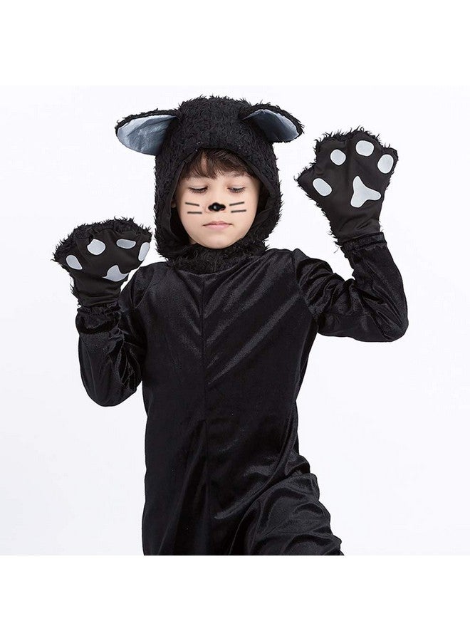 Cuteshower Black Cat Costume For Kids Halloween Dress Up Costumes Boys Animal Jumpsuit 6-7 Years - Image 3