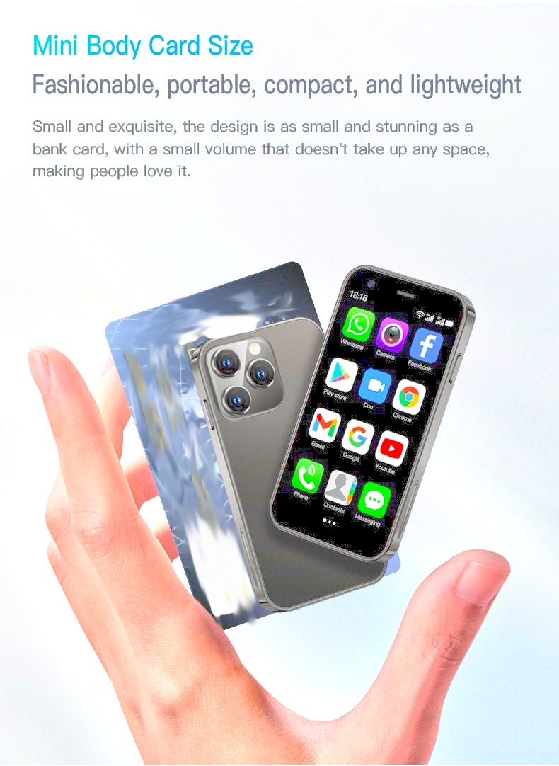 SOYES - Super Mini Mobile Phone Android Quad Core Titanium Silver, Mobile Mini Smartphone Ultra Small Pocket Student Children Men and Women(Black) - Image 1
