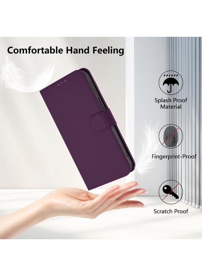 erorex Case For Redmi 9 Power / 9T Global Skin Feel Solid Color Leather Phone Case with Lanyard - Image 5