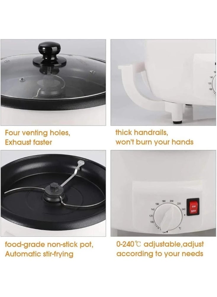 دينكس محمصة قهوة وصانعة فشار من دينكس - جهاز مزدوج الوظائف بقوة 800 واط مع إيقاف تشغيل تلقائي، تصميم مقاوم للحرارة، سعة كبيرة - DX3422 - Image 2