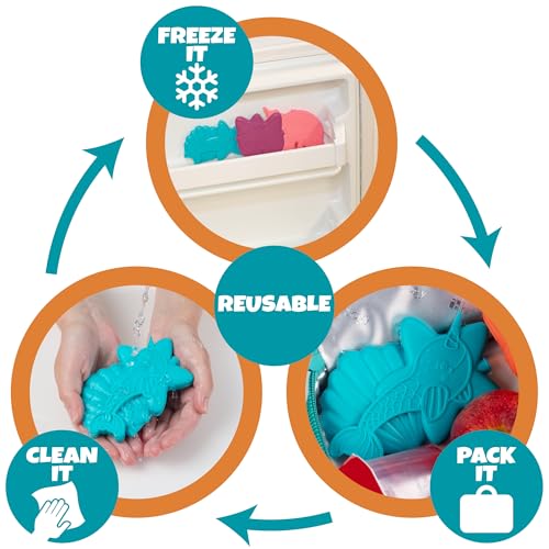 Bentology Kids Hard Ice Packs (3 PK) Slim Lightweight Reusable Cooler Freezer Packs- Long-Lasting Chillers Keep Food Fresh for Hours- Durable Leak-Proof Design for Boys Girls Back To School- BPA Free, Food Safe - Image 4