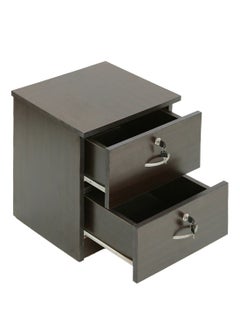 AFT Slim Minimalist Design Nightstand /bedside Table / Mid Century Modern Design bedside table / Nightstand with 2 Drawers and Sturdy MDF Frame, Perfect for Modern Bedroom and living room Space, Ideal for small spaces, it combines functionality with style, offering storage without taking up much room. (Dark walnut) Arfan  - Image 5