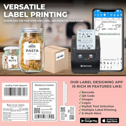 SHREYANS Monochrome Label Printer (Label Printer), Black - Image 5