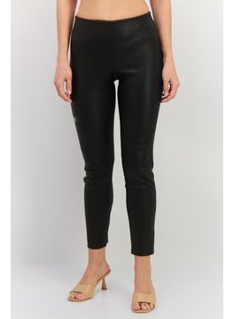 VINCE Women Plain Leather Tights, Black  - Image 1