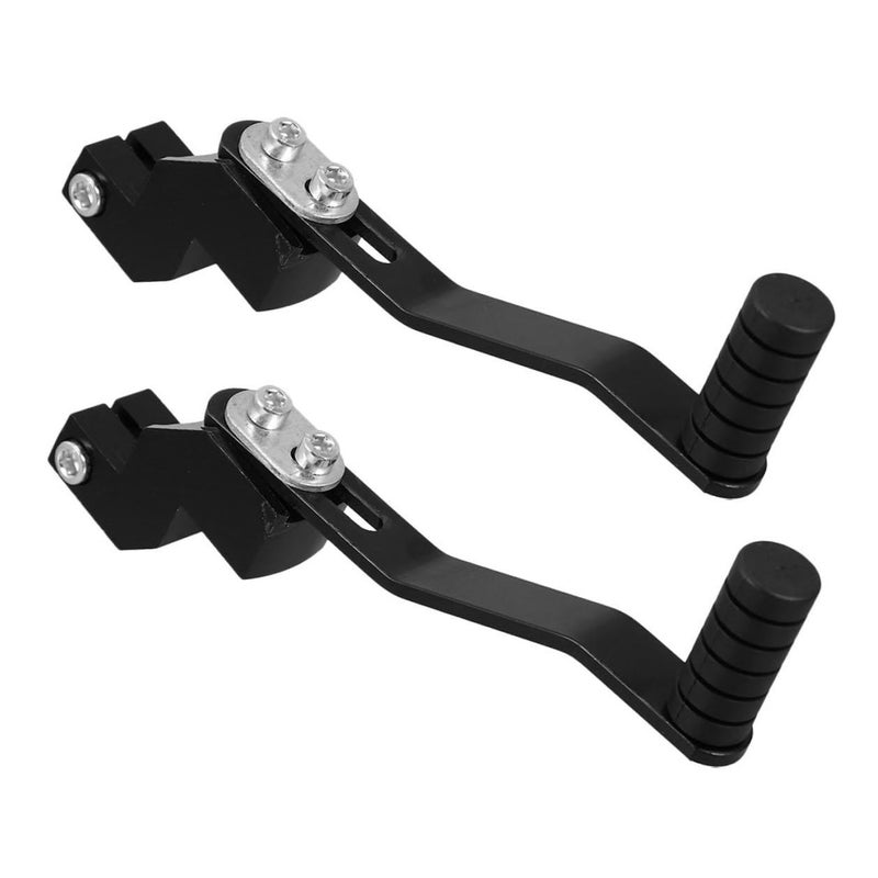 2 Pcs Motorcycle Folding Gear Shifter Lever Black Adjustable Shift Lever Compatible With Universal Touring Street Models - Image 2