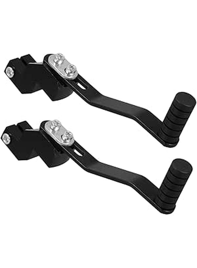 2 Pcs Motorcycle Folding Gear Shifter Lever Black Adjustable Shift Lever Compatible With Universal Touring Street Models - Image 1
