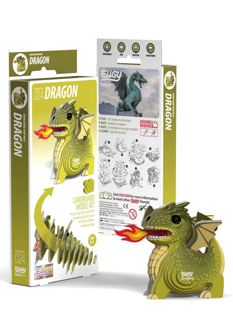 EUGY 3D Dragon Puzzle - Fantasy Craft Kit for Kids and Model Collectors - Image 3