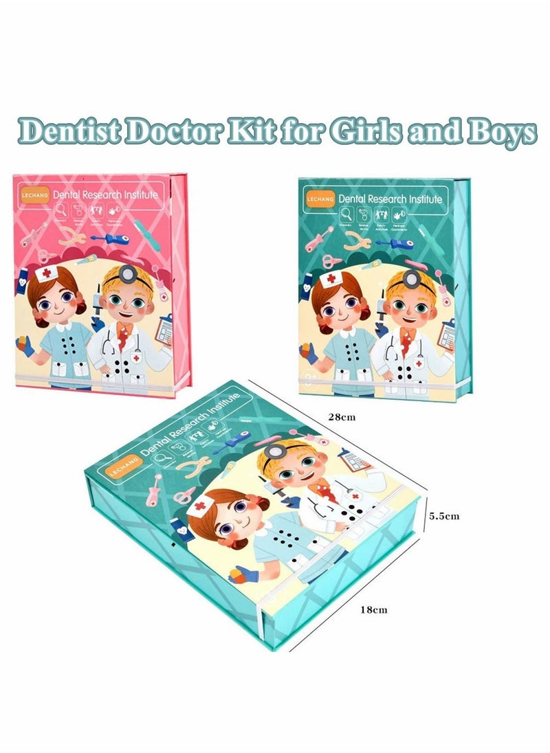 Children's Wooden Doctor Toy Set, Pretend Oral Dentistry Little Doctor Nurse Toy Set, Role-playing Educational Learning, Educational Games for Boys and Girls