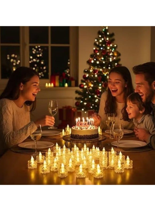 شموع كريستالية صغيرة بدون لهب مزودة بإضاءة LED (مجموعة من 6) - تعمل بالبطارية - Image 2